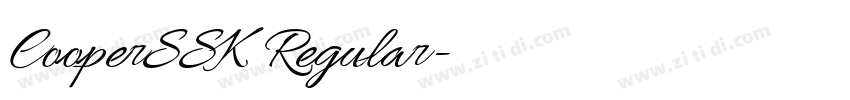 CooperSSK Regular字体转换